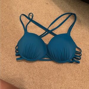 Shade & Shore Blue Strappy Bikini Top